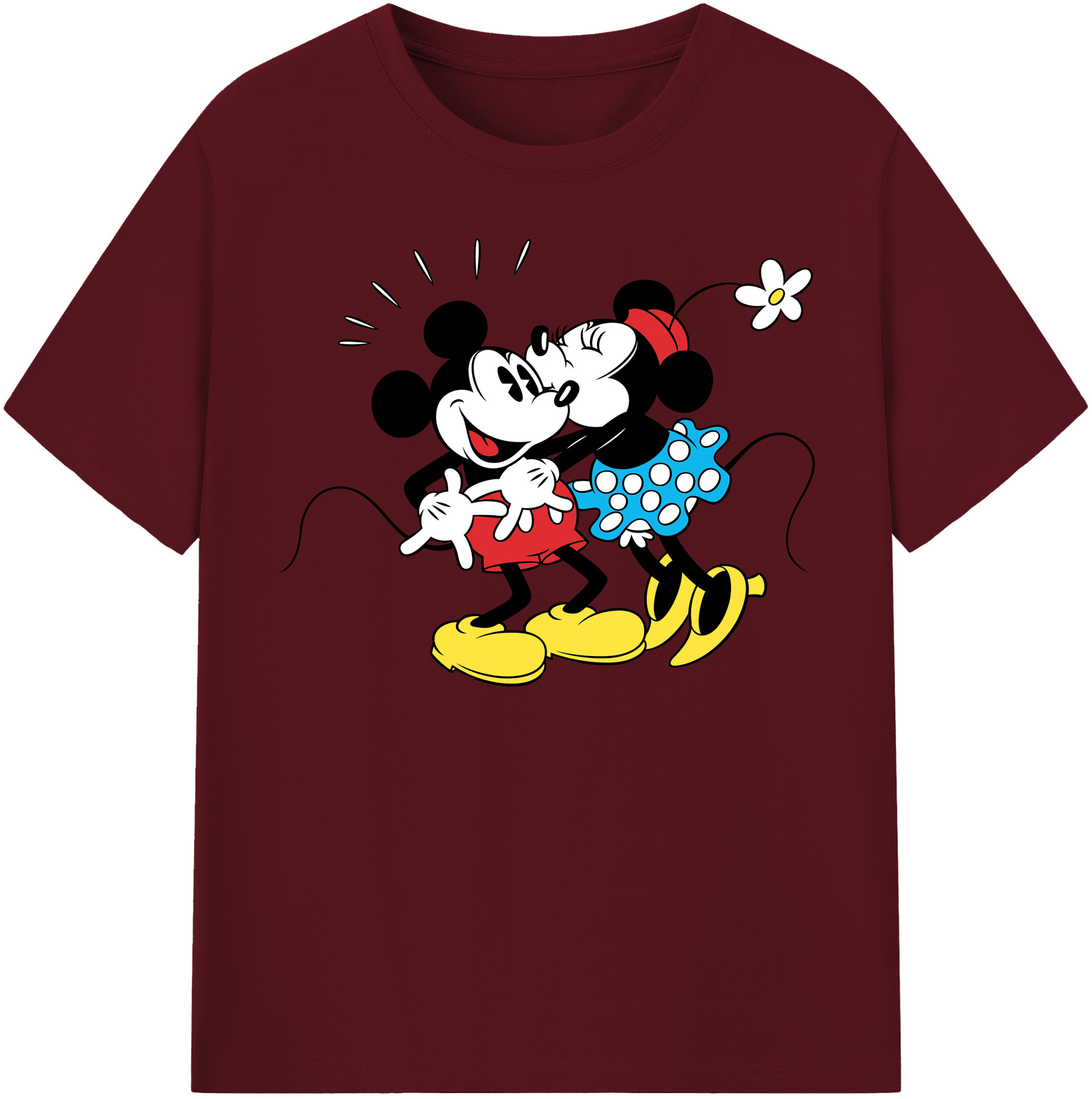 （画像用） ミッキーマウス Mickey Mouse 綿100％半袖Tシャツ（フロントプリント）